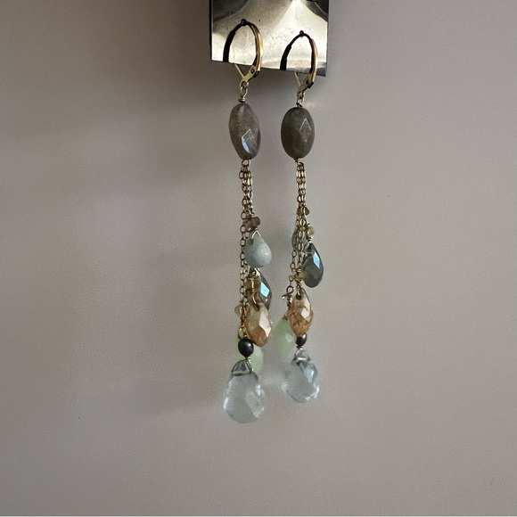 Labradorite Topaz Chalcedony Pearl Amazonite 14KTGP - Picture 4 of 6